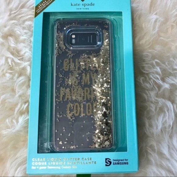 Kate Spade Designer Samsung Galaxy S8+ Glitter is my Favorite Color Phone Case - Picture 3 of 8